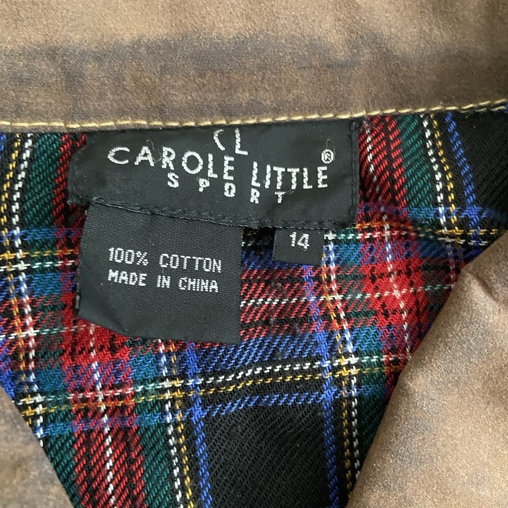 Vintage Carole Little Sport Denim Jacket Corduroy Patchwork - Picture 4 of 5